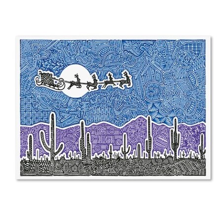 Cactus Christmas by Viz Art Ink, 24x32-Inch Canvas Wall Art